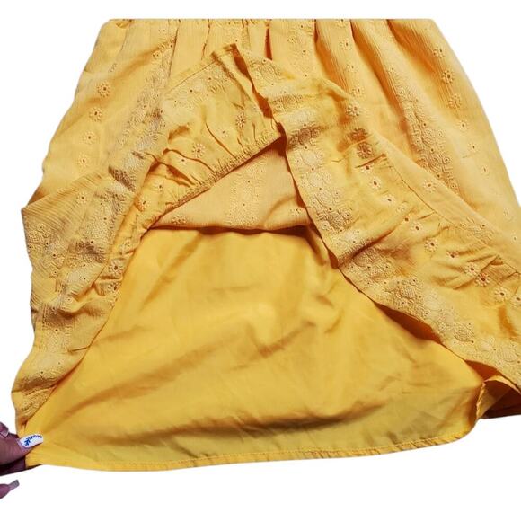 Betsey Johnson Yellow Eyelet Summer Dress Size: M - Picture 2 of 10